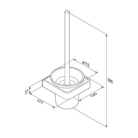 Стойка с аксессуарами для ванны Damixa Jupiter DA7733300