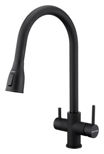 Смеситель для кухни Paulmark LANGE La214212-AN на мойку черный