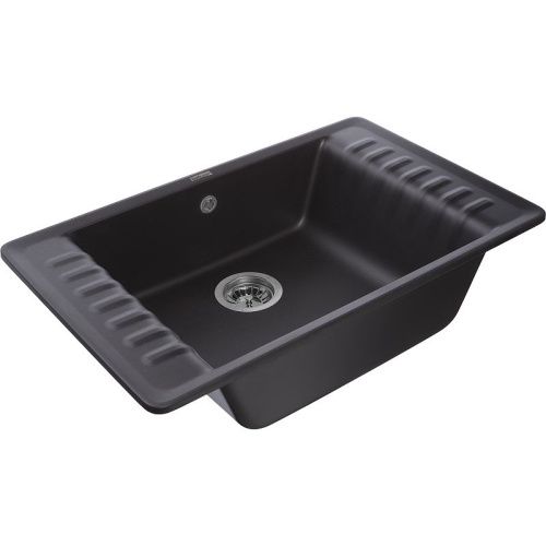 Кухонная мойка Granfest Quarz 71 черный 75х50 цвет черный поверхность матовая - фото 2