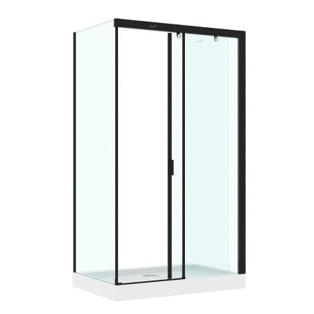 Душевой уголок Cerutti SPA MARBELLA 120B R 120х80 стекло прозрачное профиль черный без поддона
