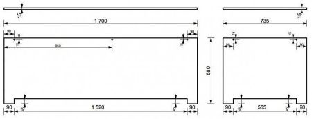 Экран торцевой для ванны Эстет Честер ФР-00014650