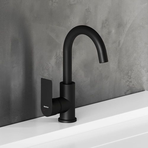 Смеситель Damixa Apollo 470220300 на раковину черный - фото 4