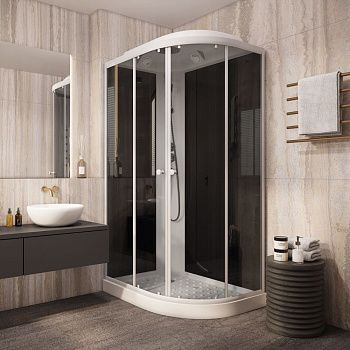 Душевая кабина Parly Classic EC1231L 120х80 асимметричная с крышей ориентация левая