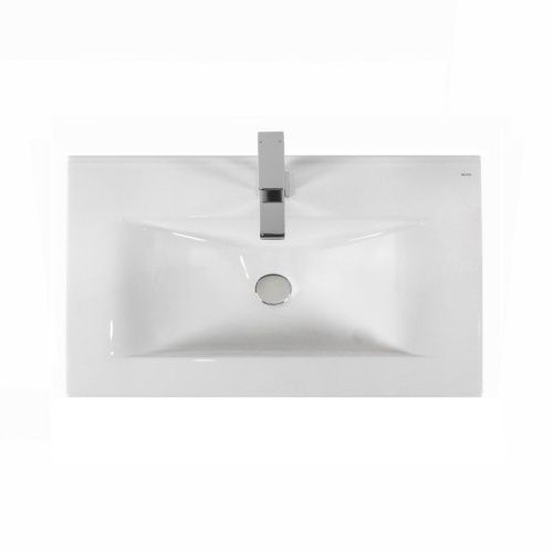 Раковина из сантехнического фарфора Bond Cube S05-700 70х50 встраиваемая цвет белый 1 отверстие под смеситель - фото 4