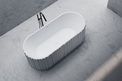 Ванна из искусственного камня Abber Stein AS9653 170х75 отдельностоящая овальная с ножками - фото 4