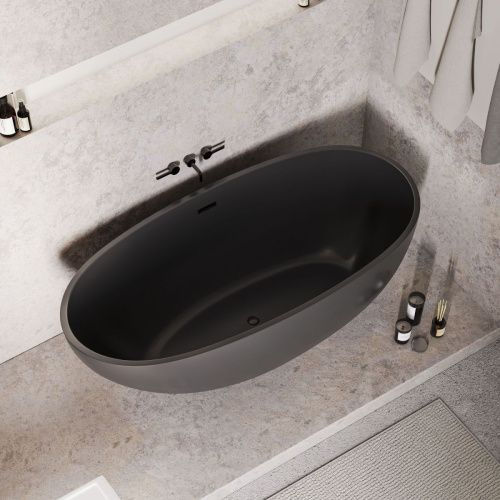 Ванна акриловая Grossman Fly GR-1104MBB 170х75 отдельностоящая овальная с ножками - фото 4