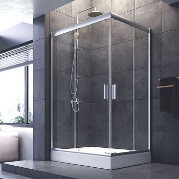 Душевой уголок Am.Pm Gem W90G-404-120290-MT 120х90 стекло прозрачное профиль хром без поддона