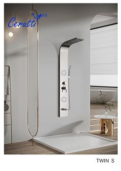 Душевая панель Cerutti SPA CT9987 настенная цвет хром