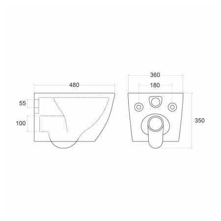 Унитаз подвесной Tokito Tatsumaki TOK-TATSUMAKI-TM белый с сиденьем микролифт безободковый смыв торнадо