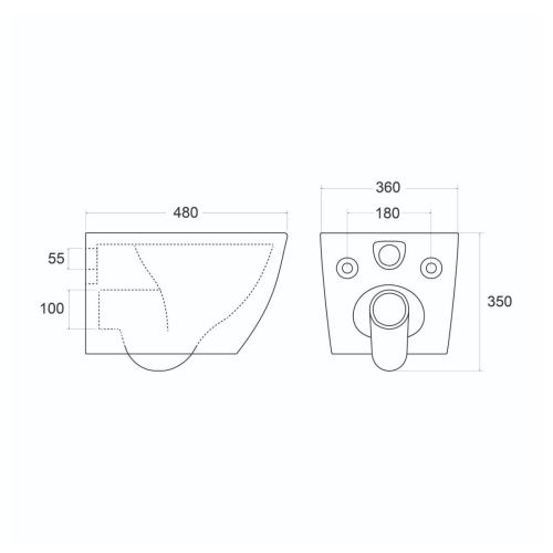 Унитаз подвесной Tokito Tatsumaki TOK-TATSUMAKI-TM белый с сиденьем микролифт безободковый смыв торнадо - фото 2