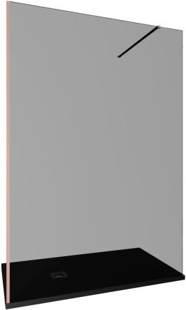 Душевая перегородка Allen Brau Infinity 3.21030.60.T 140х200 стекло тонированное профиль медь