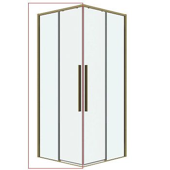 Душевая дверь Grossman Galaxy 1/2.K33.01.11.32.00 110х195 стекло прозрачное профиль золото