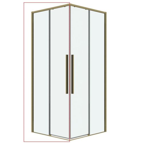 Душевая дверь Grossman Galaxy 1/2.K33.01.11.32.00 110х195 стекло прозрачное профиль золото