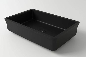 Раковина из искусственного камня Holbi NEPTUNE 50 1.02.014.11.3 50х30 встраиваемая цвет черный