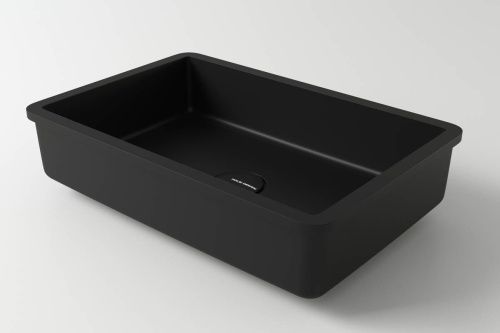 Раковина из искусственного камня Holbi NEPTUNE 50 1.02.014.11.3 50х30 встраиваемая цвет черный