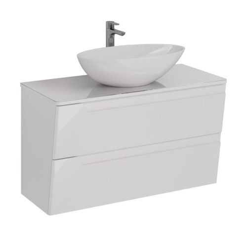 Тумба под раковину LeMark Miano LM06M100T 100х40 подвесная цвет белый - фото 5