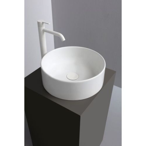 Раковина керамическая White Ceramic Slim W014701 40х40 накладная цвет белый - фото 2