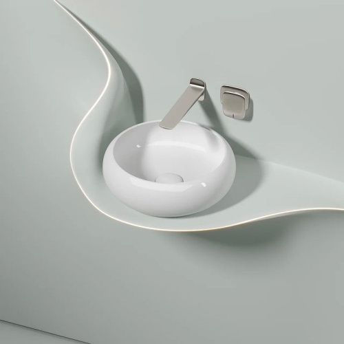 Раковина из сантехнического фарфора Ceramica Nova ELEMENT CN6050 40х40 накладная цвет белый без отверстий под смеситель - фото 4