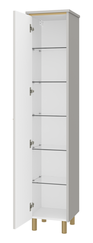 Шкаф-пенал Brevita Elche ELC-05035-010L 40х170 подвесной цвет белый - фото 4