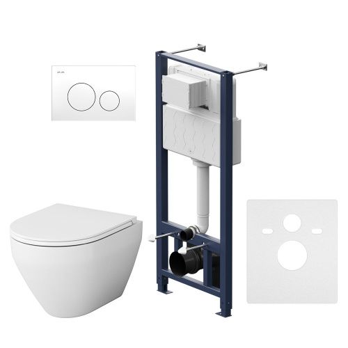 Комплект унитаз с инсталляцией с клавишей смыва Am.Pm Spirit V2.0 IS49001.701700 - фото 2