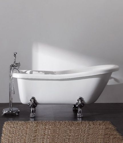 Ванна акриловая Cerutti SPA CT9321 170х75 отдельностоящая асимметричная с ножками - фото 2