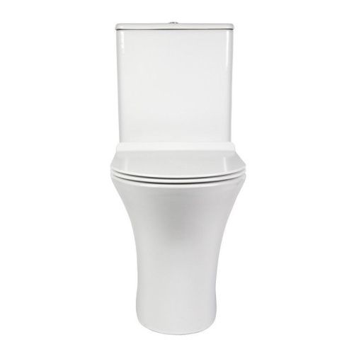 Унитаз напольный с бачком Bond Oval F06-00 белый с сиденьем безободковый душевой смыв - фото 2