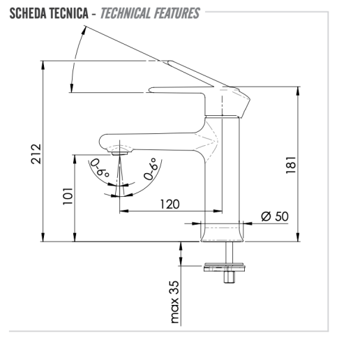 Смеситель Remer Vanity V12 на раковину хром - фото 2
