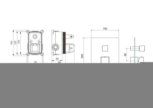 Смеситель для ванны Aquatek ЛИБРА AQ1646CR встраиваемый в стену хром - фото 3