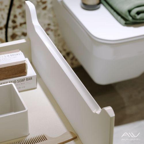 Тумба с раковиной Alavann Lana ALV0978000 70х50 напольная цвет белый - фото 5