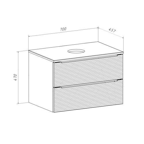 Тумба под раковину Runo Орлеан 00-00002020 70х50 подвесная цвет зеленый - фото 5