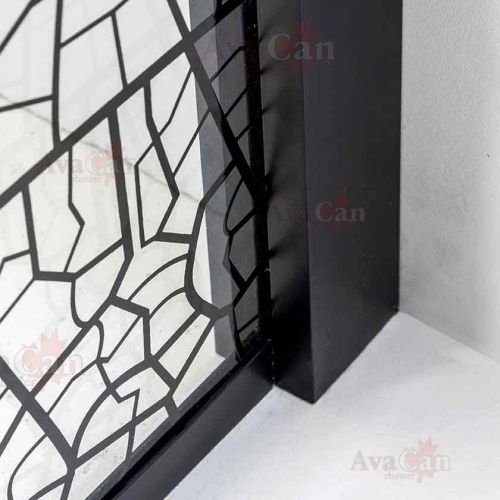 Душевой уголок AvaCan PB90 90х90 стекло тонированное профиль черный без поддона - фото 5