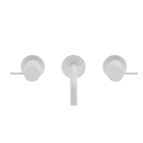 Смеситель для раковины Cezares LEAF LEAF-BLI3L-20-L-BIO встраиваемый в стену белый - фото 3