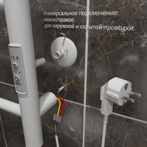 Полотенцесушитель электрический Тругор Аспект Пэк сп АспектПэксп1/8040белВГП 45х80 белый - фото 5