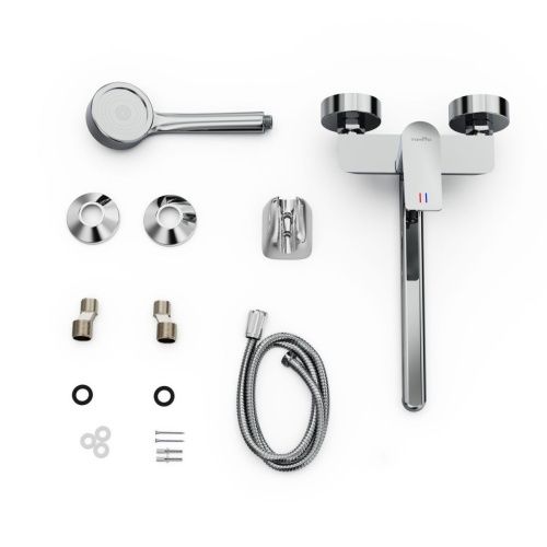 Смеситель для ванны Tokito MITSUISHI TOK-MIT-1015 настенный хром - фото 5