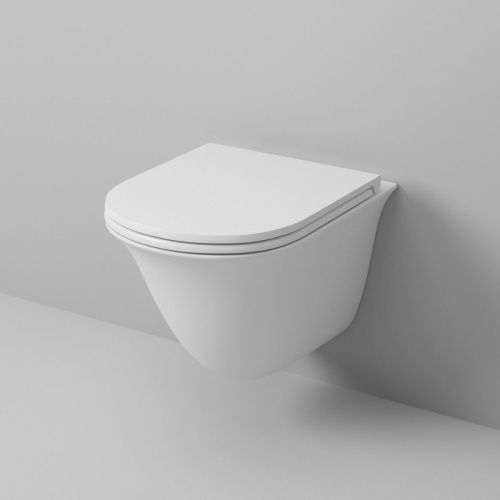 Унитаз подвесной Grossman Санфаянс GR-4412MS белый с сиденьем микролифт безободковый каскадный смыв - фото 2