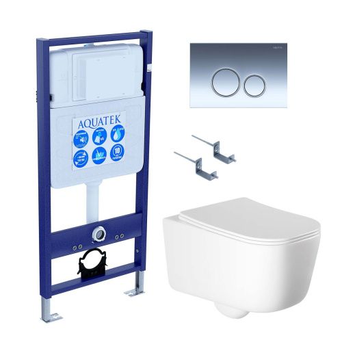 Сет унитаз + инсталляция Aquatek SET AQUATEK ЛУГАНО-018 4в1