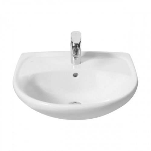 Раковина из сантехнического фарфора Jika Lyra 8142710001049 60х50 подвесная цвет белый 1 отверстие под смеситель - фото 4