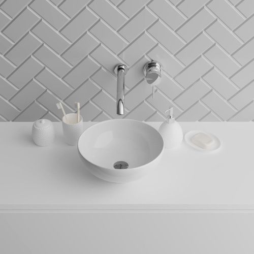 Раковина из сантехнического фаянса Grossman GR-3021 30х40 накладная цвет белый без отверстий под смеситель - фото 2