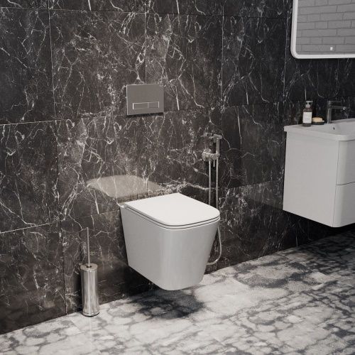 Унитаз подвесной Teymi Helmi T40302 белый с сиденьем микролифт безободковый каскадный смыв - фото 5