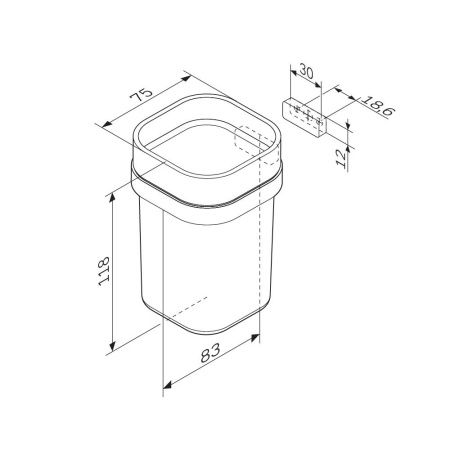 Стакан + держатель Am.Pm Func A8F34300