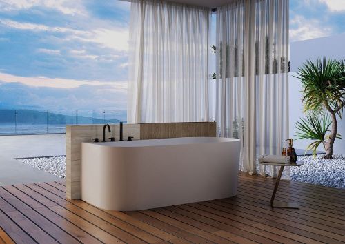 Ванна акриловая Abber AB9496-1.7 L 170х80 пристенная асимметричная с каркасом - фото 4