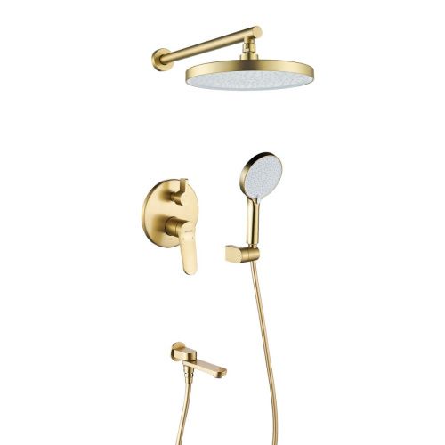 Душевая система Shevanik S4335G встраиваемая в стену цвет золото - фото 2