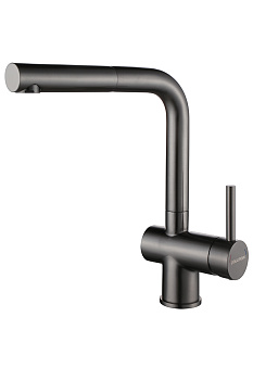 Смеситель для кухни Paulmark DOSSE Do214418-GM на мойку вороненая сталь