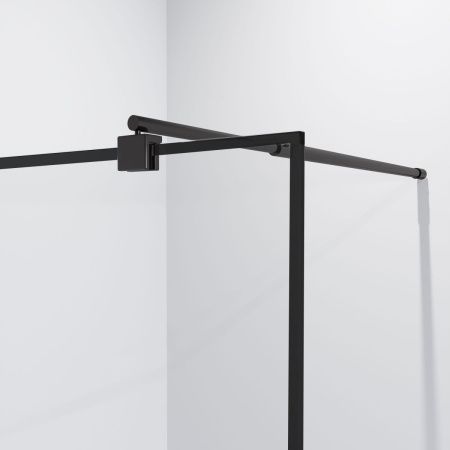 Душевая перегородка Niagara Nova NG-687-12BLACK 120х195 стекло с рисунком профиль черный