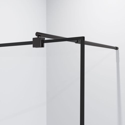 Душевая перегородка Niagara Eco NG-552-90BLACK 90х190 стекло прозрачное профиль черный - фото 4