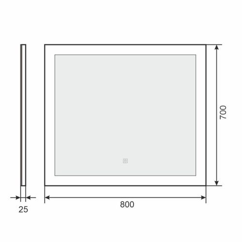 Зеркало с подсветкой Uperwood Barsa 2930205443 80х70 подвесное - фото 5