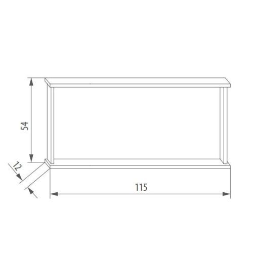 Зеркало с подсветкой Eban Mina FCRMN115-PG pergamon 120х50 - фото 2