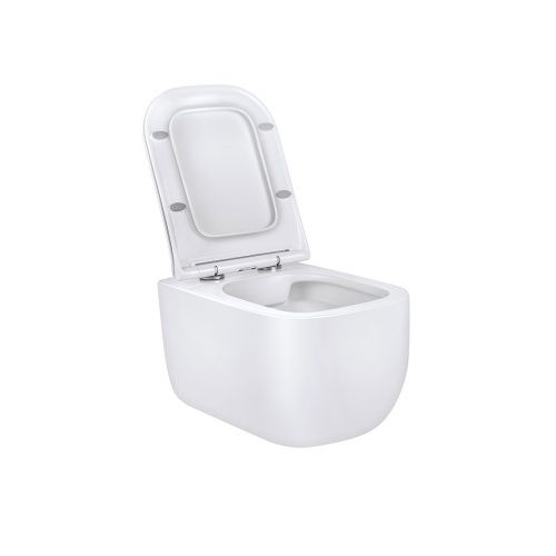 Унитаз подвесной Vincea Form VT1-35 белый с сиденьем микролифт безободковый душевой смыв - фото 5