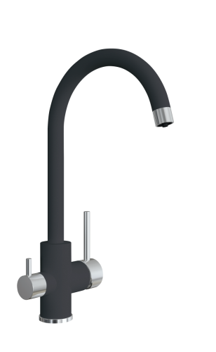 Смеситель для кухни Uperwood Quartz UPD-Q-01-04 UPD-Q-01-04 на мойку черный - фото 3