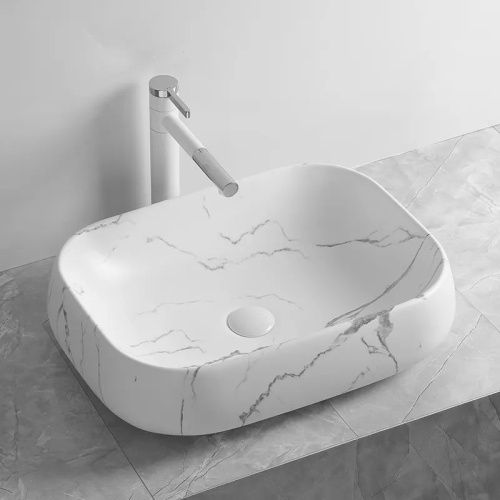 Раковина из сантехнического фарфора Cerutti SPA CR0086 MMW2 60х40 накладная цвет белый без отверстий под смеситель - фото 3